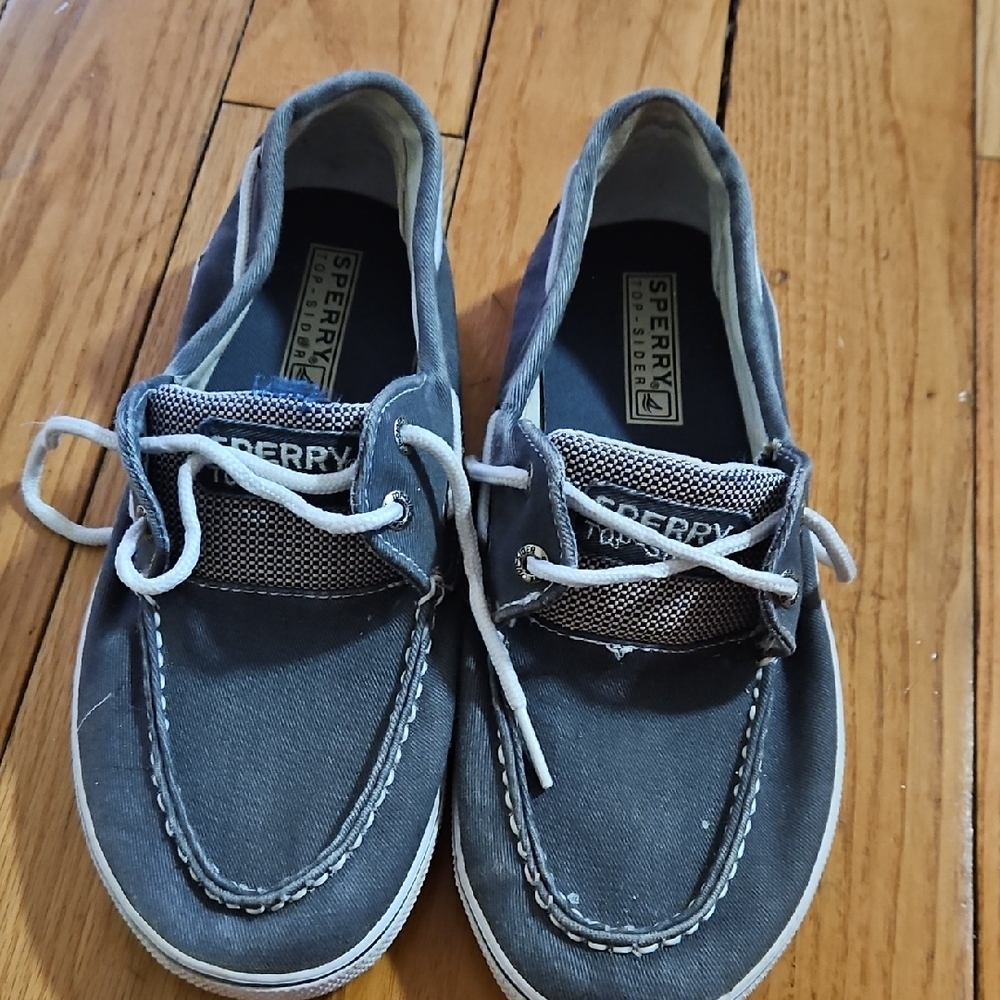 Sperry Youth's Gray Boat Shoes 4M